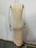 S - XL 2025 V Neck Hollow Out Crochet Knitted Tunic Beach Cover Up Long Cover-ups Beach Dress Beach Wear Beachwear Female Women