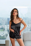 Silk PJs for Women Satin Pajama Set Sexy Lingerie Camisole Nightwear Sleepwear Comfortable Cami Shorts Set Luxury Lingerie
