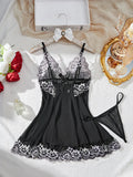 Summer Short Nightgown Delicate Embroidery Women's Sexy Lingerie Panty Sets Hot Transparent Thin Pyjamas Plus Size Curvy Dresses
