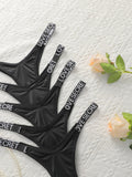 5 pcs sexy invisible thongs seamless thongs hip lifting anti sagging easy to wash and dry women's underwear C977