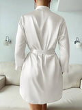 Women Summer Pajamas Elegant Lace up Bathrobe Fashion And Sexy Sleepwear For Home Wear