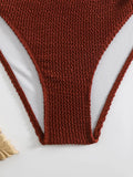 High Waist Bikini 2026 Women Sporty Swimsuit Solid Sexy Striped Swimwear Female Bathers Bathing Swimming Swim Suit Beachwear