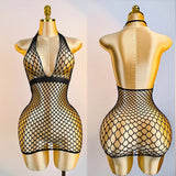 1PC Women Sexy Fishnet Beach Cover Up Hollow Out Bodycon Bodysuit See Through Summer Swimwear