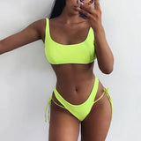 2026 High Cut Micro Thong Bikini Female Thong Bikinis Swimsuit Women Swimwear Two-pieces Bikini Set Brazilian Bathing Suit Swim