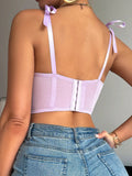 1Pcs Women's Sexy Bra Mesh Bustier Crop Top Floral Embroidery Push up Bra Hollow Out Lace Ladies' Underwear