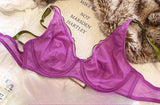 Elegant French Design Minimizer Bra Fashion Triangle Cups Structural Support Ultra Thin Soft Mesh Lingerie Set MOYISU Sexy Tushy