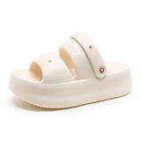 Women Summer Platform Sandals Thick Sole Home Street Slippers Soft EVA Girls Student Daily Walking Shoes 2 Way Wear Sandalias