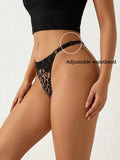 Sexy Leopard Women Panties Lace Trim Adjustable Thong Fashion Comfortable Female Underwear Lingerie