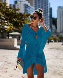 Sexy Cover Up Bikini Women Swimsuit Cover-up Beach Bathing Suit Beach Wear Knitting Swimwear Mesh Beach Dress Tunic Robe