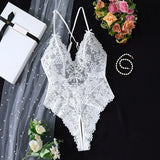 White Embroidered Lace Falafan Dress Set - Sexy Lingerie for Women - Sexy Bra Set with Strap Design on the Back 21077