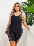 VigoJany 2026 Solid Patchwork Plus Size Swimwear Women Strapped Push Up Large One Piece Swimsuit Summer Chubby Bathing Suit
