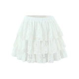 French-style Elegant Stand-up Collar Tie-waist Slim-fit Pleated Long-sleeve Shirt For Women With Waist Lace Cake Skirt QXS5