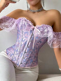 Lace Strap Court Style Shaping Top Tummy Control Waist Cincher Outerwear Trendy Shaping Slimming Tight Fishbone Underwear AYPC