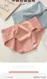 Pure cotton seamless underwear for girls mid-waist sweat-absorbent, breathable and anti-bacterial cotton crotch sports briefs