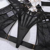 Toucheart Erotic Lingerie Complex Craftsmanship See-through Personalized Body-shaping Sexy Women Underwear Split Four-piece Set