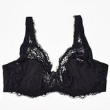 Womens Minimizer Bra Lace Plus Size Brassiere Support Underwire Big Thin Adjusted-straps 36-52 E F G H I Cup
