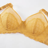 Women's Floral Lace Buckle Front Wireless Bra,Breathable Comfortable lingerie Top for Daily Wear,Women's Lingerie for All Season