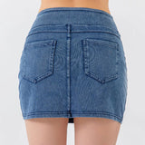 Sexy Hip Mini Denim Skirt High Elastic Slimming Jean Skirt Summer Jeans Harajuku Streetwear Sexy Hot Girl Casual A-Line Skirts