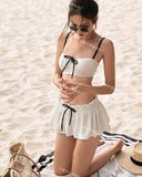 Thai swimsuit ins split bikini three piece set pure desire hot spring sweet swimsuit swimsuit