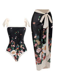 2026 String One Piece Swimsuit & Vent Skirt Padded Sexy Swimwear Women Bathing Suit Female Swimming Summer Beachwear Bodysuit