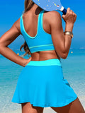 2026 Sporty Swimsuit Women Two Pieces High Waist Beach Dress Solid Swimwear Female Bathers Bathing Swimming Swim Suit Beachwear