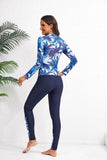 2026 Long Sleeve Zipper Surfing Swimsuit Print Pants Swimwear Women Two Pieces Diving Clothes Beachwear Bathing Swimming Suit