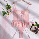 Sexy Lingerie Lace Bra And Panty Set Exotic Costumes Sensual Transparent Lace Erotic Apparel Porn Sex Outfit Top and Briefs