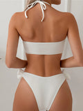 2025 Sexy 3D Flowers Halter Brazilian Bikini Women Swimwear Female Swimsuit Two-pieces Bikini set Bather Bathing Suit Swim K5236