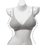 Plunge Non-wire Triangle Cup Bra Women's Invisibale Underwear Letter Straps Ribbed Bralette Sexy Lingerie Sleep Intimates S-XL
