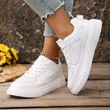 Plus Size 43 Thick Bottom White Sneakers Women Fashion Lace Up Platform Sport Sneaker Woman Non Slip Breathable Tennis Shoes