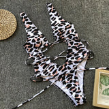 6 Colors New Sexy One Piece Swimsuit Swimwear Women Leopard Snakeskin Print Hollow Cross Straps One-piece Bathing Suit Beachwear