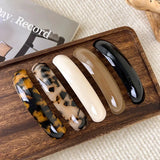 Retro Leopard Hairpins Spring Clip Colorful Acetate Hair Clips for Women Elegant Exquisite Barrettes Fashion Hair Accessories