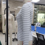 Women Slim Fit Stylish Striped Print Scoop Neck Long Sleeve T-Shirts Fall Winter Long Sleeve Basic Tops for Daily Wear