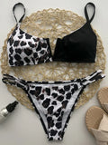 V-Bar Underwired Polka Dot Bikini 2025 Women Swimsuit Female Swimwear Two Pieces Bikini Set Ribbed High Cut Bathing Suit Swim