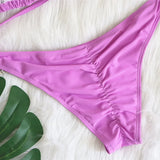 2026 Sexy Bikini Women Luxury Rhinestones Solid Swimwear Swimsuit Female Halter Beach Bikinis Set Bathing Suit Biquinis Feminino