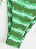 Sexy Women Cute Watermelon Print Halter String Micro Bikini Sets Two Pieces Swimsuit Swimwear Bathing Suit Beach Outfits Biquini