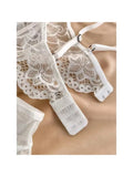 MOYISU French temptation lace big boobs small bra underwear ultra thin set transparent white sensory pure desire underwear