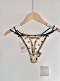 French Style Lace Underwear Set | Sexy Dotted Mesh Bra & Thong for Large Bust, Ultra Thin Slimming Anti Sag Lingerie MOYISU S-XL