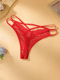 3-pack fashionable multi-color lace thong sexy Lingerie lightweight and easy to clean women's underwear C937