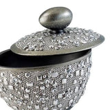 8" Tall Silver Finish Decorative Jewelry Box - Twilight Design in Polyresin