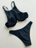 High Neck Underwired V-bar Bikini Women Swimsuit Female Swimwear Two-pieces Bikini Set Brazilian Push Up Bathing Suit Swim Lady