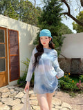 Plus size swimsuit hot spring split swimsuit three-piece  plus fat enlarged covering the flesh and slimming swimsuit XXXL