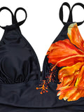 2026 V-neck Floral Swimwear Female Large Plus Big Size Swimsuit Women One Piece Bathers Bathing Swimming Swim Suit Beachwear 5XL