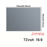 Simple anti glare screen, 60-110 inches, no need to drill holes for installation, high-definition 4K projection screen