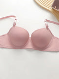 New Hot Selling Solid Color Daily 2-piece Set with Steel Rim push up Bra for Women Underwear Set J2611