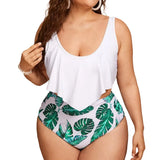 Ruffle Bikinis 2026 Women Large Size Swimsuit High Waist  Push Up Plus Swimwear Female Beach Wear Bathing Suit 4XL