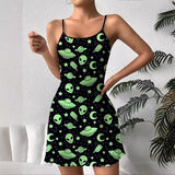 Sexy Leopard Print Nightgown With Spaghetti Strap Slip And Satin Fabric Breathable Comfy For Summer Sleepwear Dress Loungewear