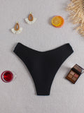 2026 Black Sexy Swimsuit Only Pants High Cut Swimwear Women Solid Bathers Bathing Swimming Trunks Swim Suit Female XXL