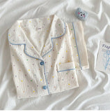 Thin Cotton Women's Short-sleeved Pajamas Set Summer Cute and Casual Sweet and Girly Thin Home Wear Set Sausage Dog Sleepwear