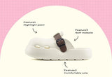 2026 Women Summer Platform Slippers Close Toe Female Leisure House Shoes Soft EVA Female Indoor Street Mulers Slip-on Sandals